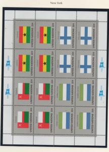 SCOTT 450-465  MNH  UN NEW YORK  MEMBERS FLAGS  4  Sheets of 16 1985