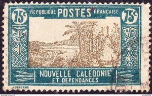 NEW CALEDONIA 1928 75c Bluish Green/Olive Brown Local Motives SG156 FU