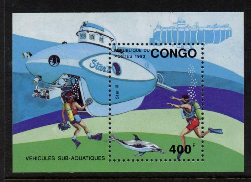 Congo PR 1026 MNH - Submarine, Divers