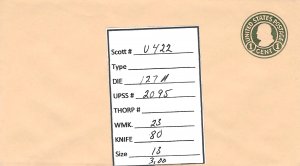 Scott# U422   D127  UPSS#2095 US envelope.