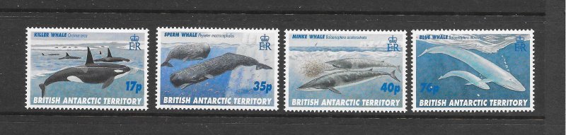 WHALES - BRITISH ANTARCTIC TERRITORY #244-7   MNH