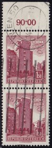Austria - 1958 - Scott #623 - used pair - Wien - with counter