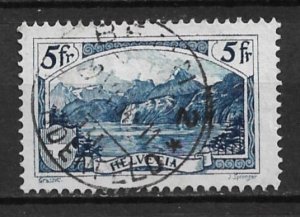 1928 Switzerland 206 Re-engraved 5f Rütli Mountain used