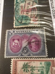 Nyasaland Protectorate Scott #77,79 & 80 Used High Values Catalog $31Low Price!