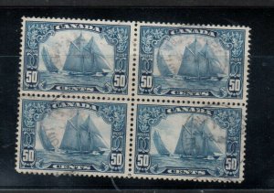 Canada #158iii Very Fine+ Used Block Man On The Mast Var **With Certificate**