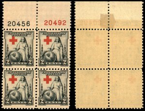 US Sc 702 MNH* PLATE BLOCK - 1931 2¢ - Red Cross 50th Anniv. - See Desc