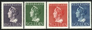 1946 Netherlands Queen Wilhelmina complete set MLH Sc# 278 / 281 $200.00  