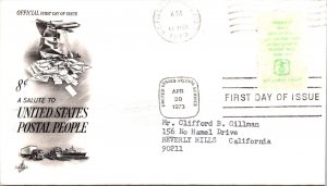 FDC 1973 SC #1498a Artcraft Cachet - US Postal Service - Single - J1797