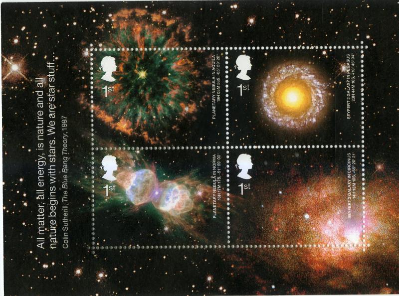 GREAT BRITAIN 2075 MNH S/S SCV $5.00 BIN $3.00 ASTRONOMY