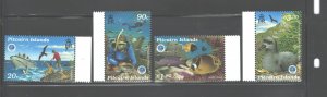 PITCAIRN Isl. 1998 FISH #492 - 495 & MS#495a  MNH