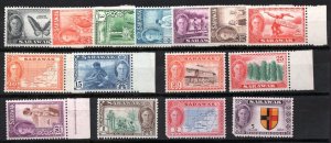 SARAWAK 1950 KING GEORGE VI SET OF 15 S.G. 171-185 MINT NEVER HINGED