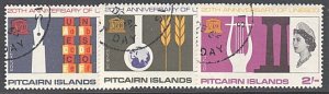 PITCAIRN 1966 UNESCO set fine used..........................................E875