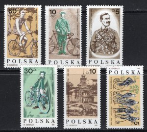 Thematic stamps POLAND 1986 CYCLISTS 3082/7 mint