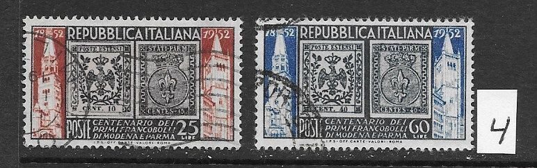 Italy 602-3 used cpl. set, vf 2022 CV $13.00