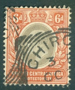 SG 71 British Central Africa 1907. 6d grey & reddish-buff. Fine used CAT £55