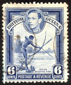 1938, British Guiana 6c, Used, Sc 233a