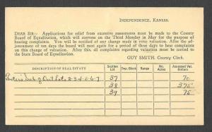 1934 P C INDEPENCENCEMKS ASSESSMENT RELIEF NOTICE HOW TO APPLY