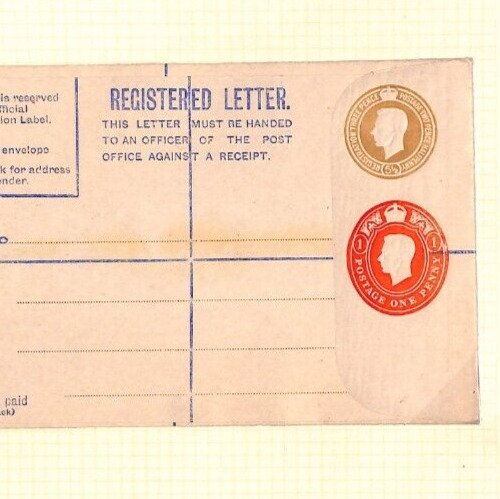GB KGVI Registered Postal Stationery 5½d + 1d COMPOUND DIE RP67 1949 ZP193