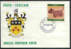 Staffa 1978 Scottish Terrier 12p from perf Dog set of 8, ...