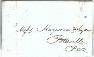 72324 - UNITED STATES USA - PREPHILATELIC Cover:  DANVILLE, PA  1846 -  5 Paid