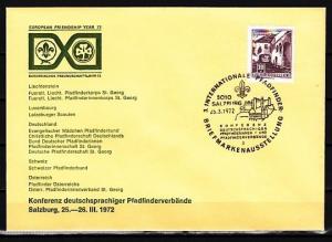 Austria, 1972 issue. 25/MAR72. Friendship Year, Scouts cancel. Cachet cover. ^