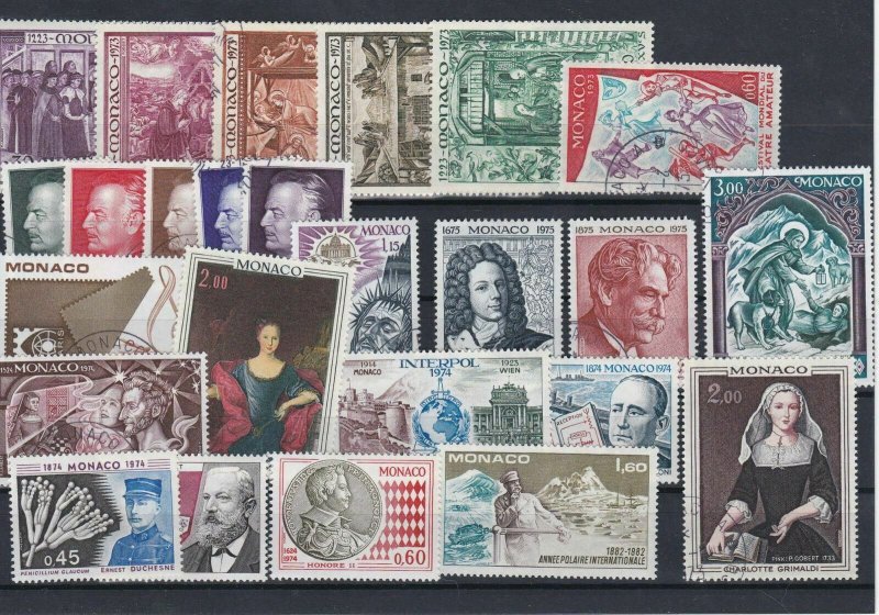 Monaco 1972-73 Mounted Mint +Used Stamps Ref: R7294