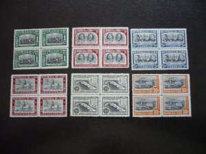 Stamps - Cuba - Scott# 475-480 -Mint Hinged Set of 6 Stamps in Blocks of 4