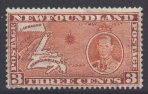 Canada Newfoundland Scott 234a - SG258ec, 1937 Coronation 3c Perf 13.1/2 MH*