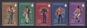 Antigua 283-7 Military Uniforms mnh