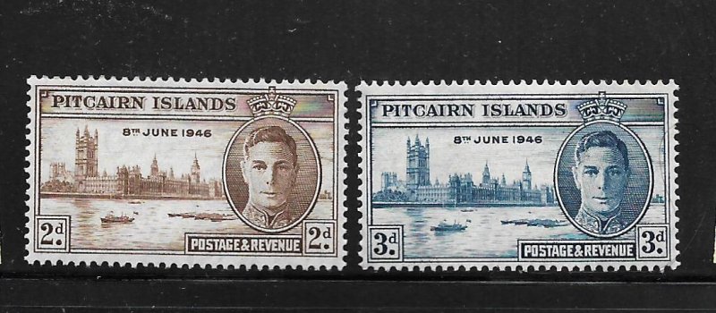 PITCAIRN ISLANDS, 9-10,  MINT HINGED, PEACE ISSUE