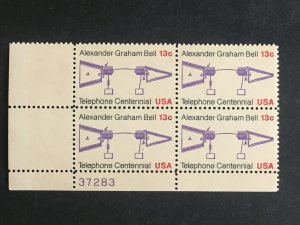 Scott # 1683 Telephone Centennial, MNH Plate Block of 4