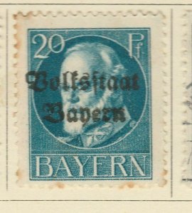 A6P12#73 German States Bavaria 1919 optd 20pf mh*-