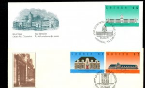 ?1989 /90 Historic Buildings high values $5, $2 & $1 FDC cover Canada