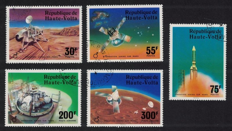 Upper Volta Viking Mars Probe Space Exploration 5v 1976 CTO SC#C240 MI#632-636