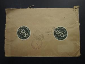 Leipzig 1929 Registered Metered Cover to New York (Cut On 3 Sides) - Z5858
