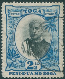 Tonga 1897 2½d black & blue Wmk sideways SG43ba used