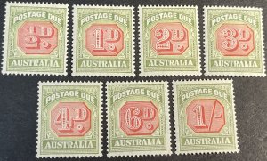 AUSTRALIA # J64-J70--MINT/HINGED--COMPLETE SET--POSTAGE DUE--1938