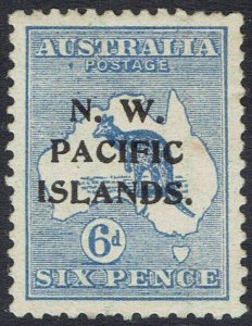 NWPI NEW GUINEA 1915 KANGAROO 6D 1ST WMK