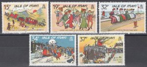 Isle of Man 413-417 MNH Humorous Postcards Cartoons ZAYIX 021622SM25M