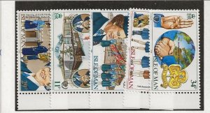 GB - ISLE OF MAN Sc 276-80 NH issue of 1985 - GIRL SCOUTS