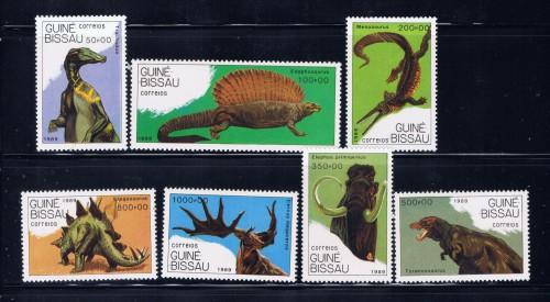 Guinea-Bissau 827-33 NH 1989 Prehistoric Animals