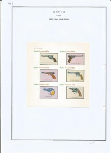 STAFFA - 1982 - Handguns - Sheet - Mint Light Hinged - Private Issue