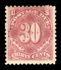 United States, Postage Dues #J36 Cat$250, 1895 30c deep claret, cancel remove...