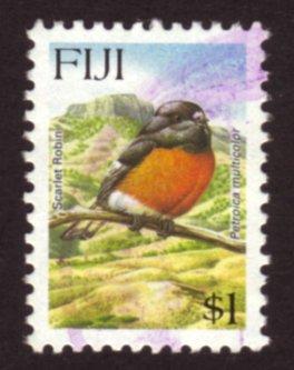 Fiji 1995 SG#924 $1 Bird Scarlet Robin Used
