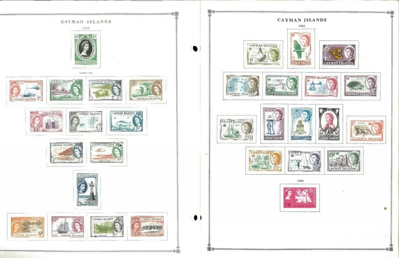 Cayman Islands 1946-1994 M & U Hinged on Scott Internation Pages Thru 1999.