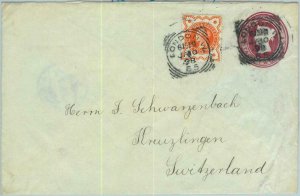 BK0877 - GB - POSTAL HISTORY -  Private STATIONERY COVER  to SWITZERLAND ! 1898