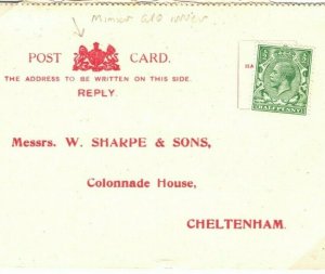 GB Reply Card PRIVATELY PRODUCED Mimicking GPO Issue c1920 {samwells} 40d.15