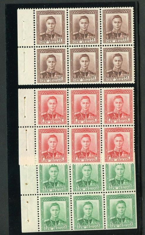 NEW ZEALAND   SCOTT#226/28 VAR SG#603s 605a 606a INV WMK BOOKLET  PANES  MINT NH