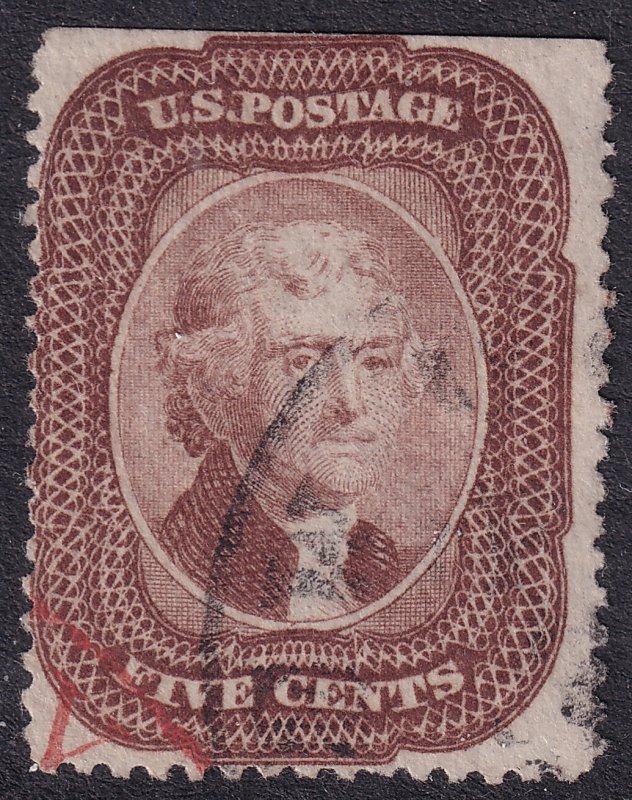 #28 Used, Fine+, SE, light cancel (CV $1100 - ID36787) - Joseph Luft