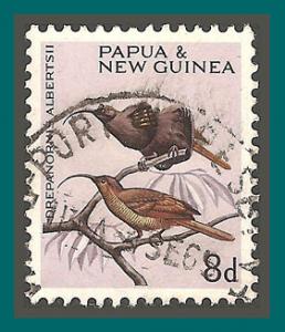 PNG (192) 1964 Sicklebill Bird, 8d used (SG 65)